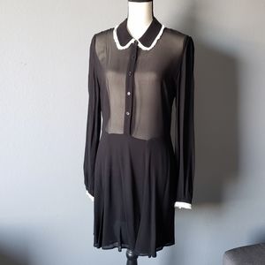 Reformation Amberley Dress in Black & White